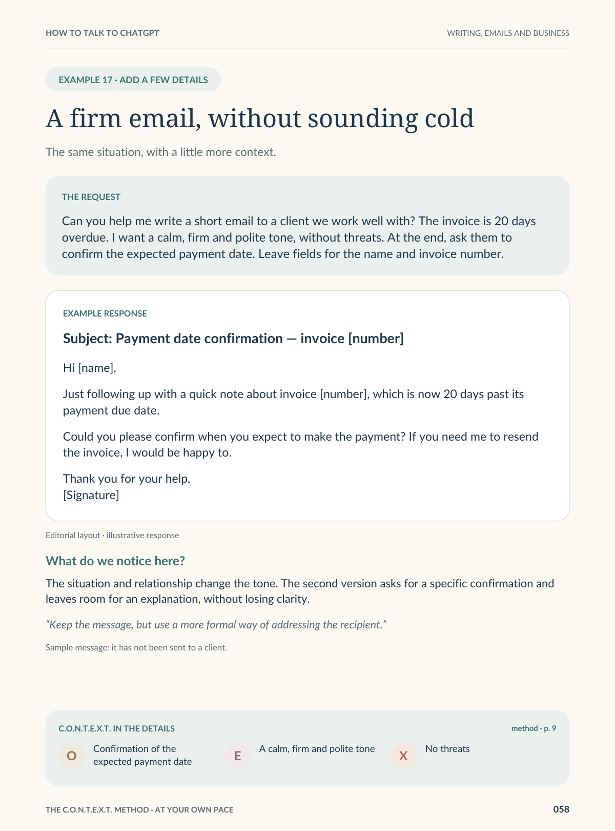 Email example, version 2