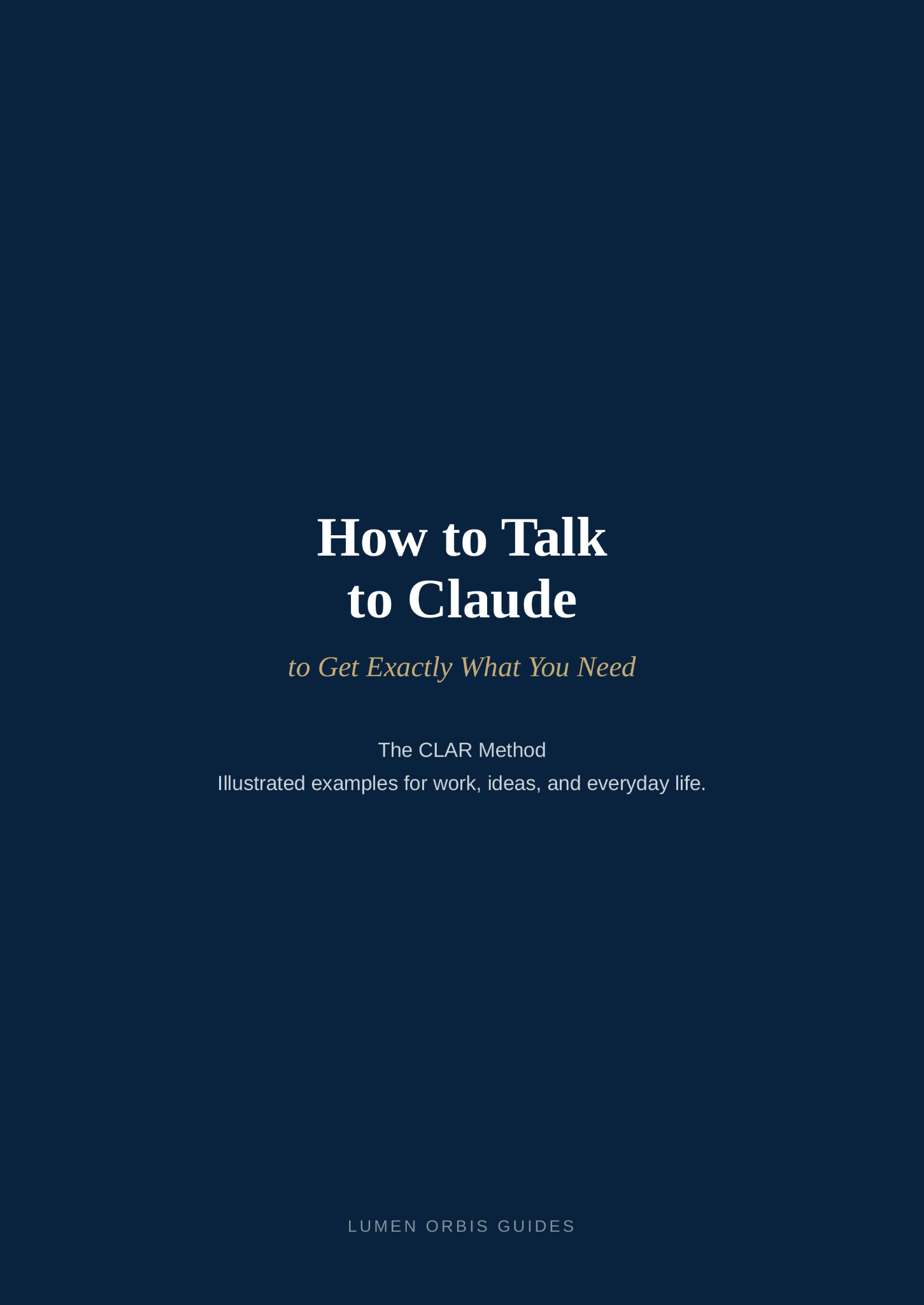 Cover of How to Talk to Claude