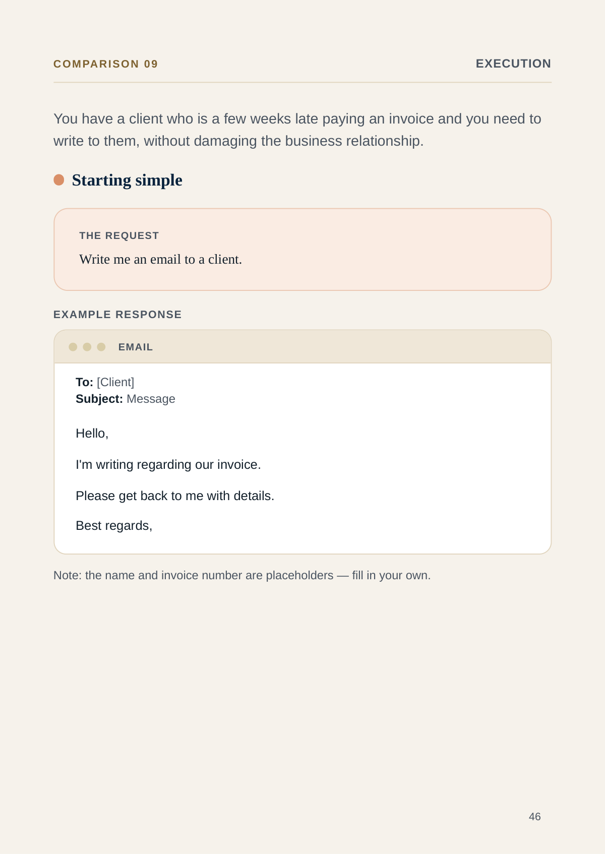 Email example, version 1